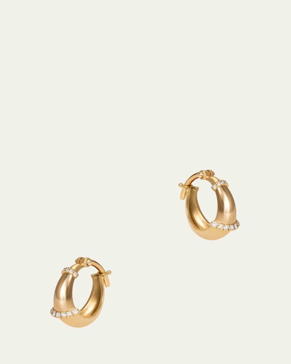 Buoy Diamond Hoop Earrings
